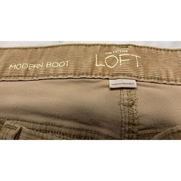 Ann Taylor LOFT Womens Brown Bootcut Corduroy Pants Size 10 Waist 32" Inseam 30" - Picture 2 of 4